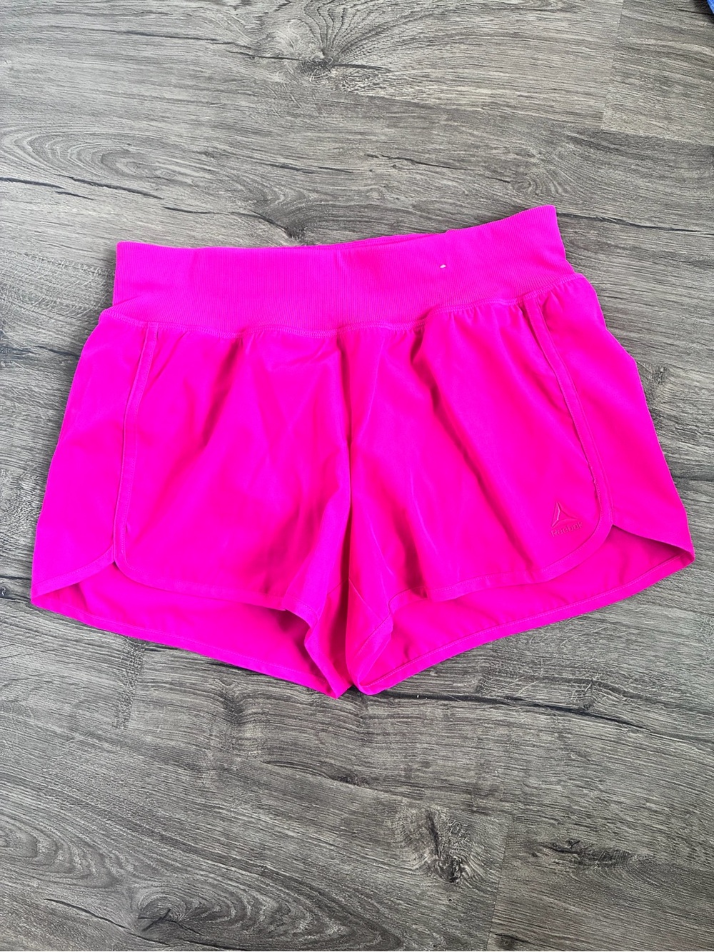 Reebok Neon Pink Athletic Running Shorts